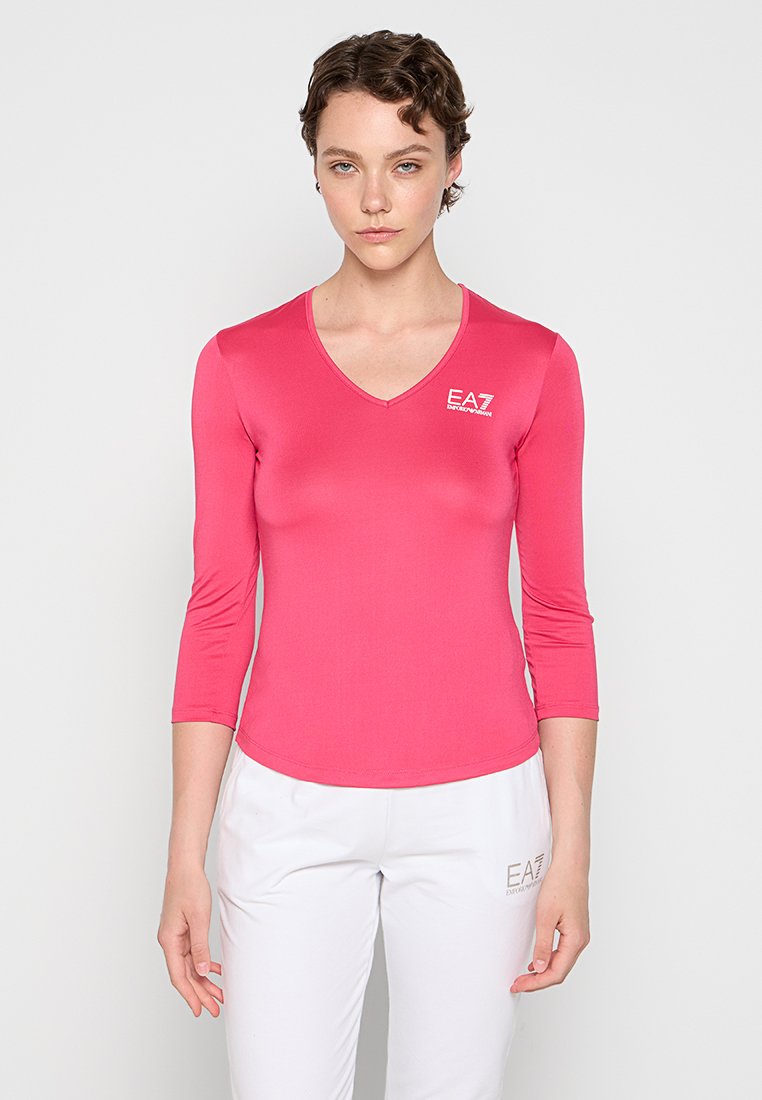 EA7 Emporio Armani Sport T-shirt donkerroze