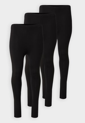 Even&Odd Curvy 3 PACK - Leggings - Trousers - black