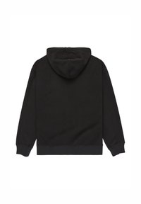 Felpa con cappuccio nera, dal tocco morbido, con polsini aderenti e cappuccio regolabile. Sul retro presenta un design pulito e minimalista.