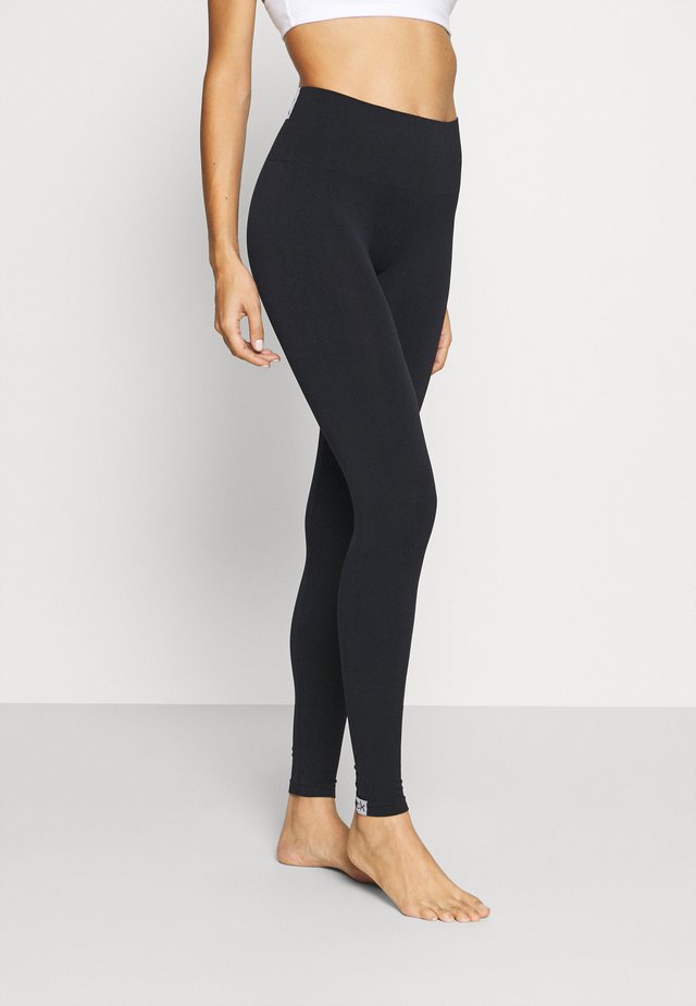 WOMEN LOGO MASON - Legging - black / white