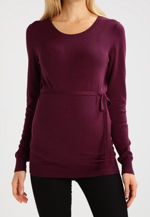 Striktrøje - bordeaux