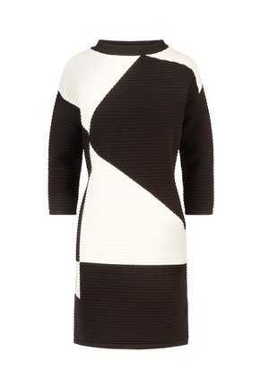 Apart COLORBLOCKING  - Gebreide jurk - schwarz-creme