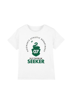 Cotton Soul, HARRY POTTER SLYTHERIN SEEKER UNISEX - Print T-shirt - white