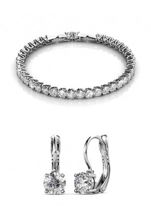 PARURE ROUND VENUS SET  - Boucles d'oreilles - couleur argentée cristal