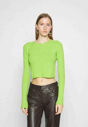 Ella Piumo Ls Puff Knit Black Pattern Toaste