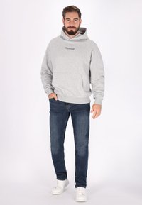Schmuddelwedda Felpa con cappuccio - grau melange
