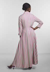 YAS YASSAVANNA LONG SHIRT DRESS - Skjortklänning - katydidstripes azelia pink