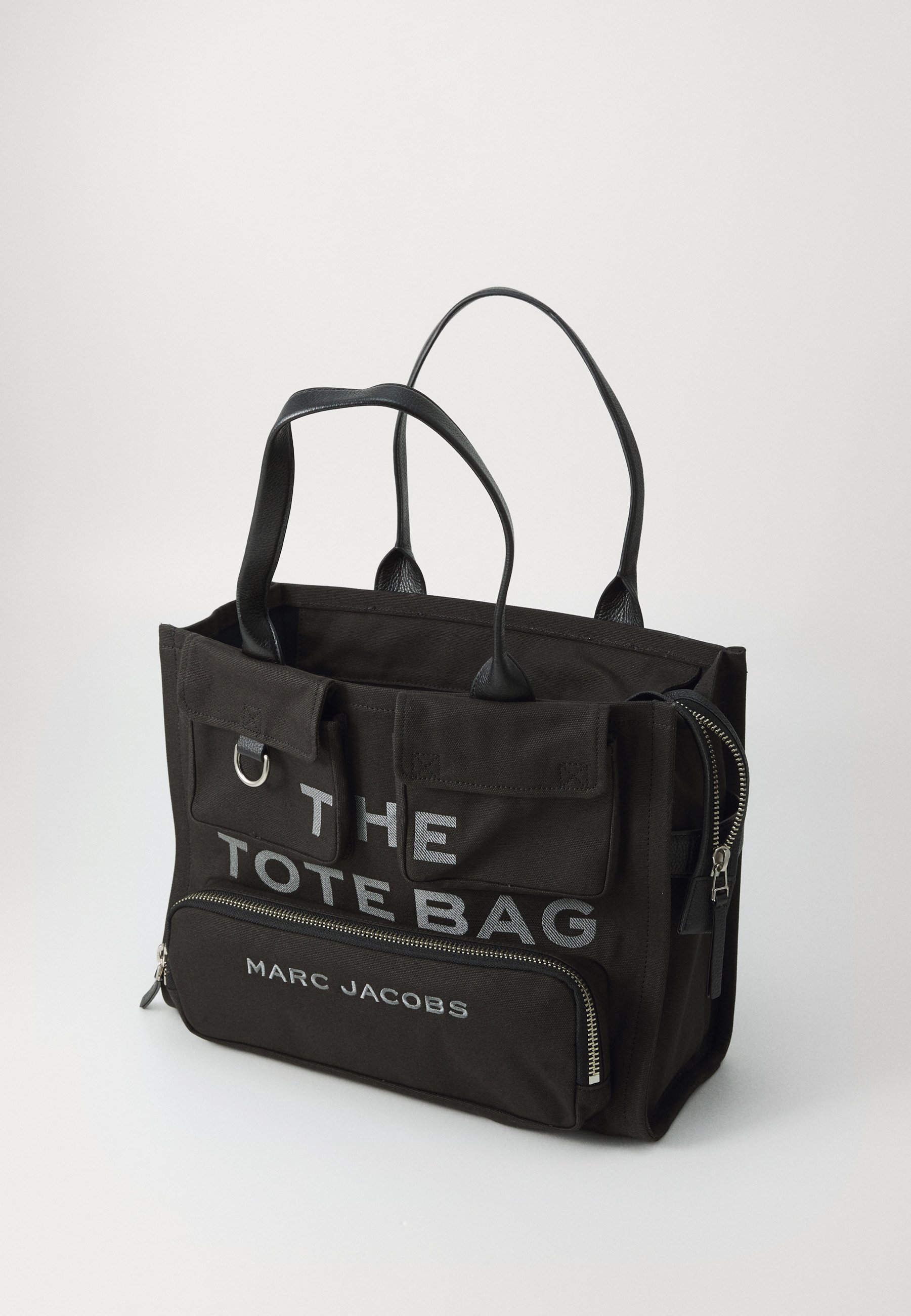 MARC JACOBS THE LARGE TOTE - Geantă de pânză - black/negru