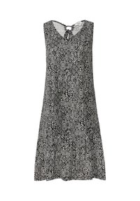 KORTE MET STRIKDETAIL AAN DE ACHTERKANT - Robe en jersey - schwarz