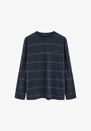 Polo Club, T-SHIRT MAN REMO LONG SLEEVE LOOSE FIT - Langarmshirt - navy-bottle green