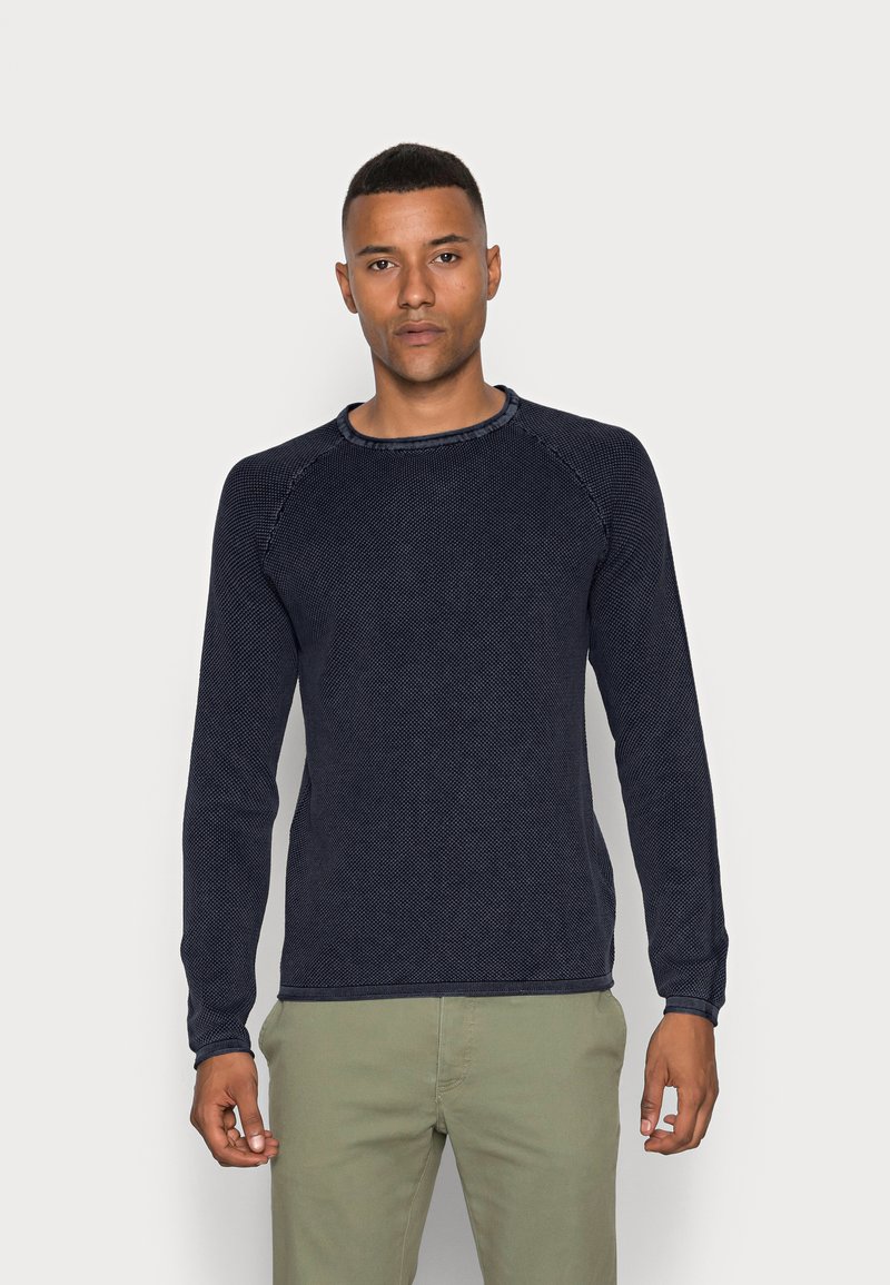 Key Largo - MST THOMAS ROUND NECK - Strickpullover - navy, Vergrößern