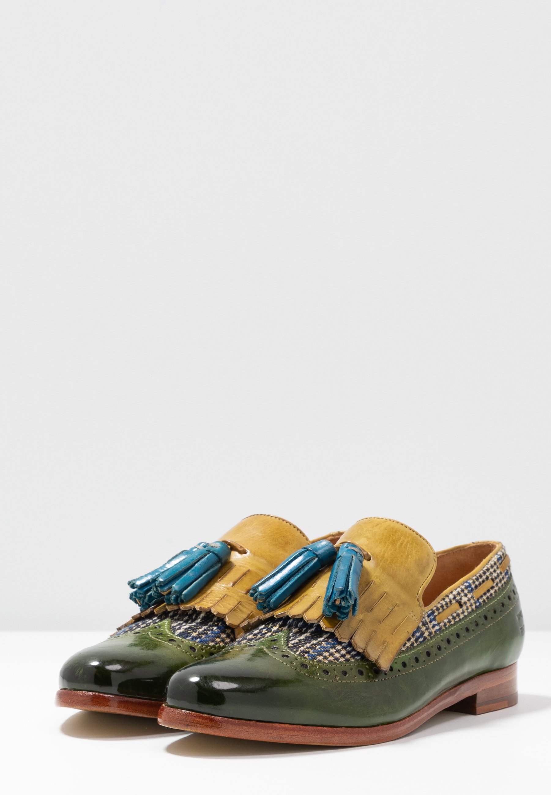 Melvin & Hamilton SELINA - Slippers - maroccan blue/olivine Melvin & Hamilton SELINA - Slippers - maroccan blue/olivine