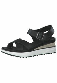 Cruz Sandalen met plateauzool - tarmac/olijfgroen gemêleerd