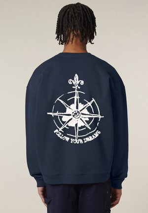 FOLLOW YOUR DREAMS BACK PRINT UNISEX HEAVYWEIGHT - Sweatshirt - dark blue