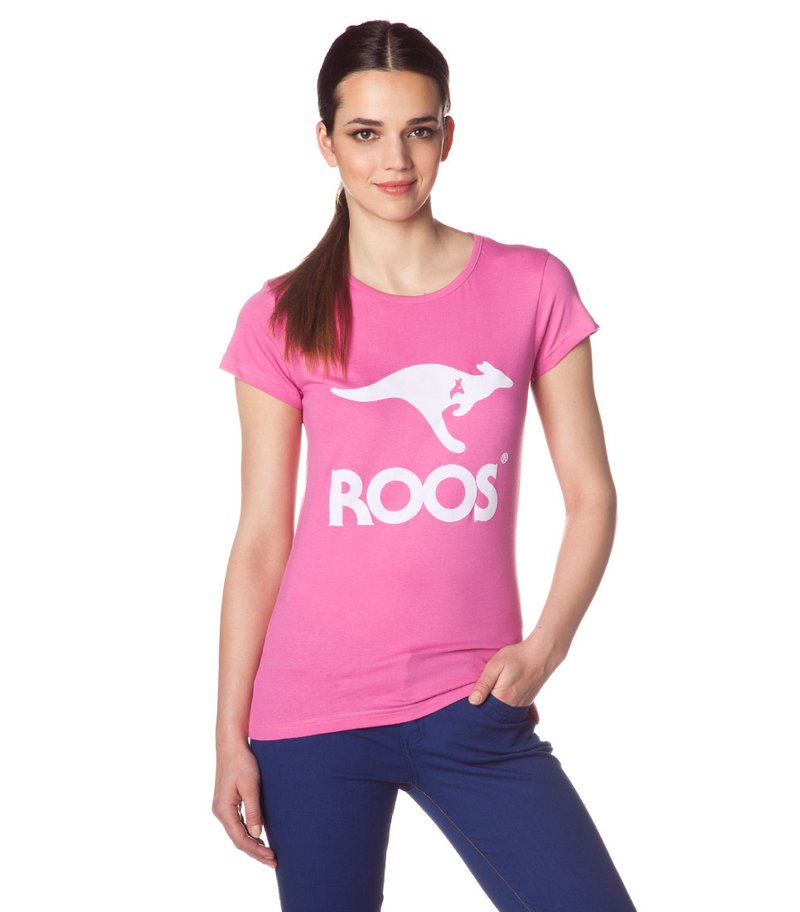 Kangaroos T-shirt print roze