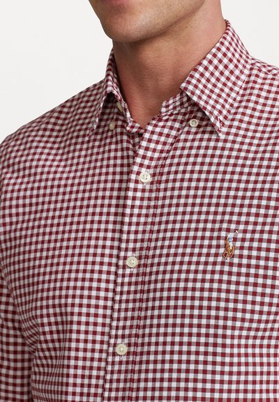 Polo Ralph Lauren GINGHAM OXFORD SHIRT - Srajca - wine/white