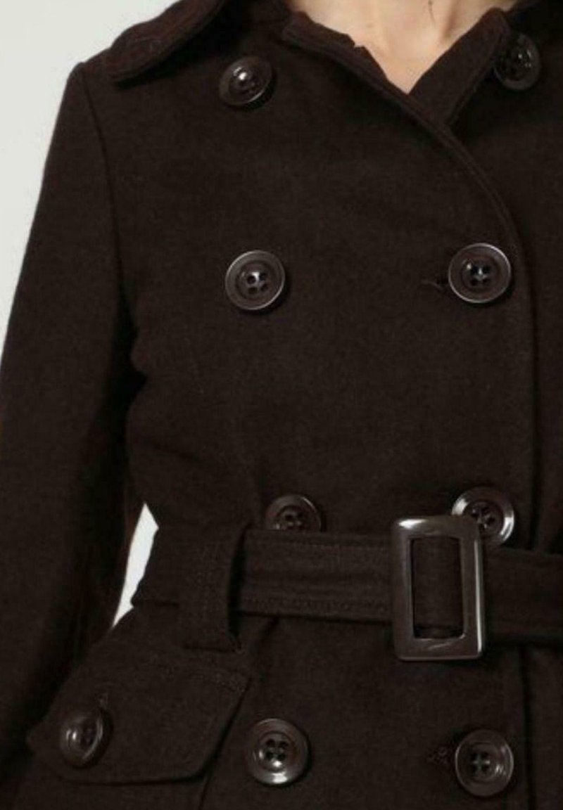 SENSE DE PAÑO CON SOLAPA CINTURON - Gabardina - marron/marrón -