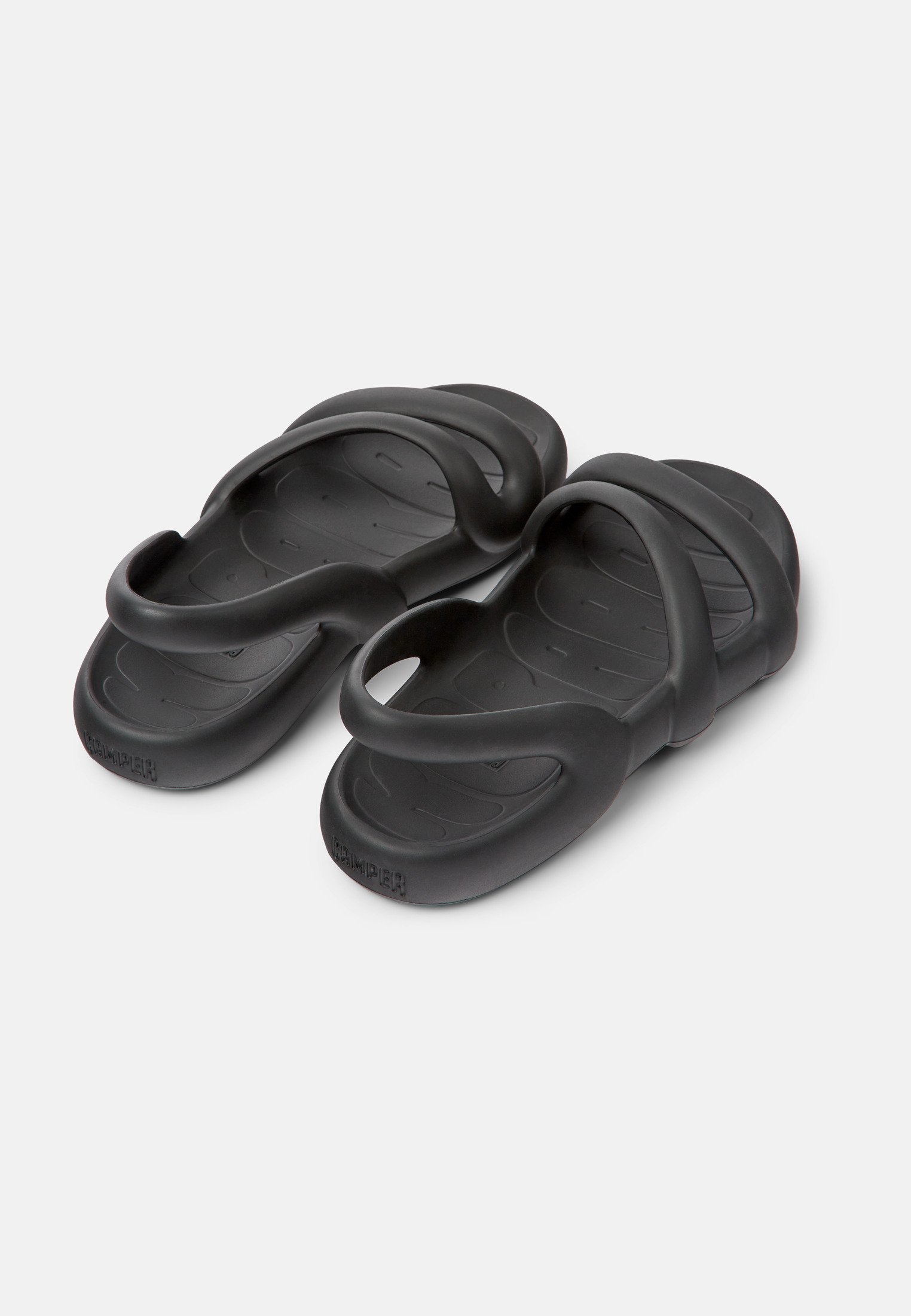 ★Camper★Men Kobarah Flat Sandals★Black Camper KOBARAH - Sandały kąpielowe/czarny - Zalando.pl