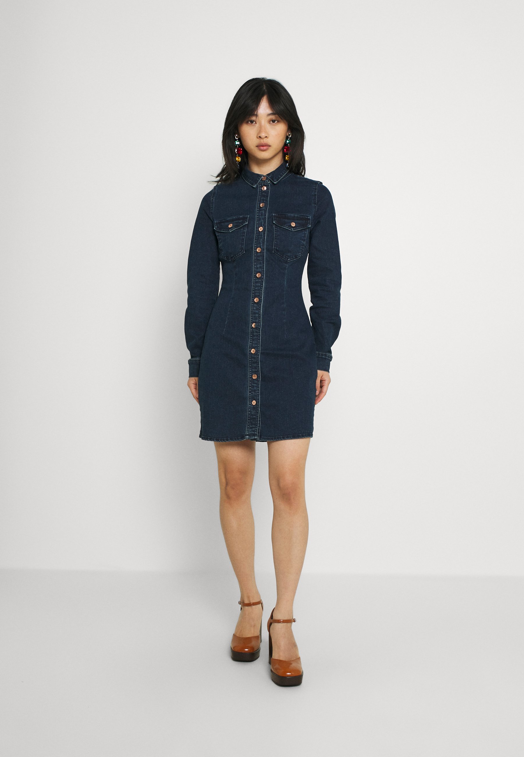 Noisy May Petite NMJOY DRESS - Denim 