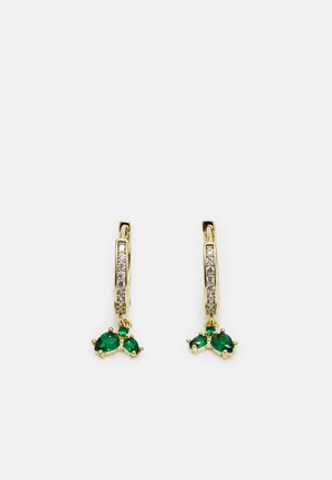NUIT RING PENDANT EAR - Earrings - gold-coloured/green