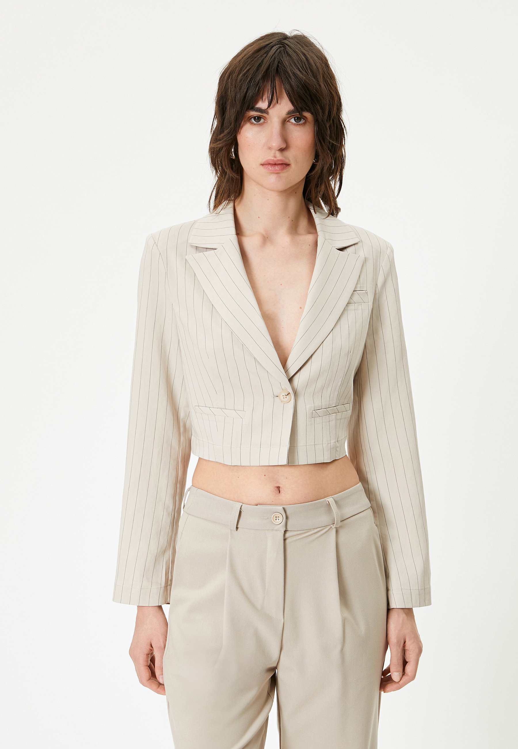 Koton CROP Blazer beige Zalando