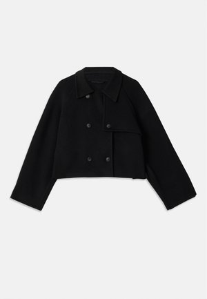 CLOSED CROPPED TRENCH - Letná bunda - black