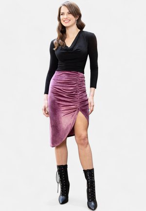 ASYMMETRIC  - Pencil skirt - lavender