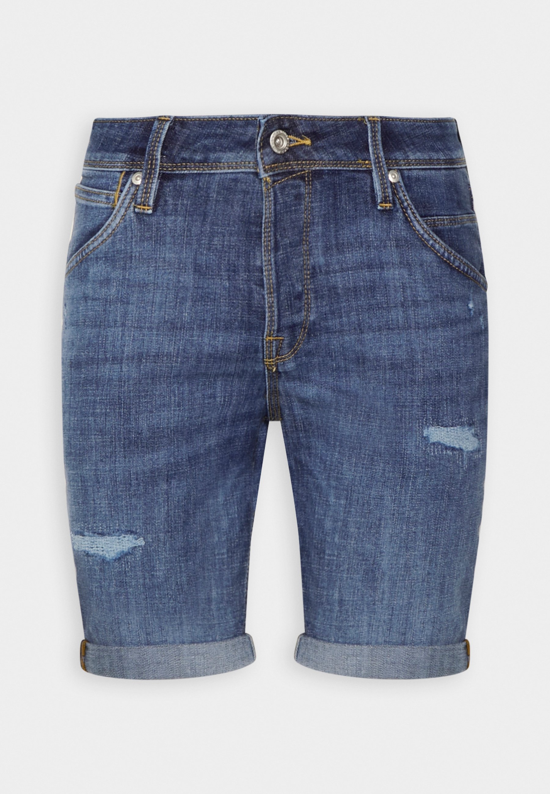 Jack & Jones JIRICK - Jeansshort - blue denim/donkerblauw