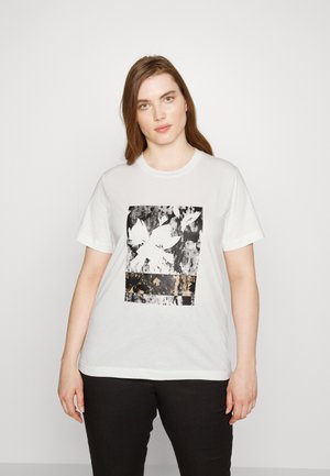 INCLUSIVE FLOWER LOGO - Camiseta estampada - ecru