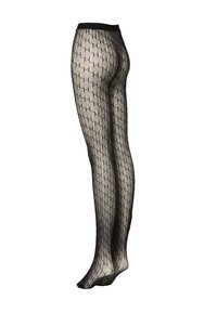 Collant neri con motivo geometrico e un knit testurizzato. Forma aderente con una vita solida e punte senza cuciture.