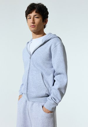 House, KAPUZENJACKE MIT REISSVERSCHLUSS - Zip-up sweatshirt - mid grey