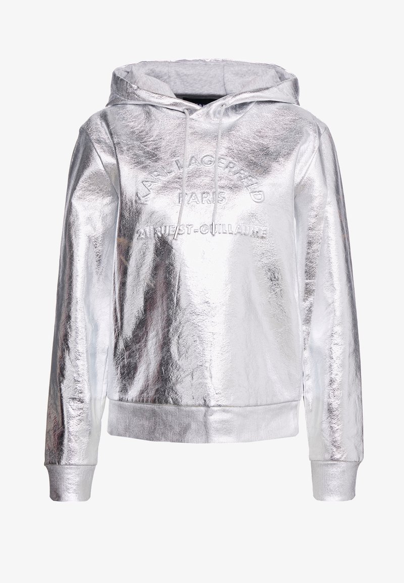 Karl Lagerfeld Address Logo Hoodie Hoodie Silver Zalando Ie