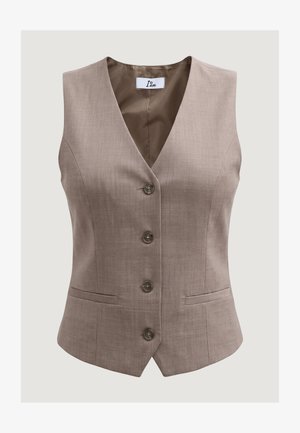 I AM, GILET BOTTONI 95105 - Chaleco - dark-beige