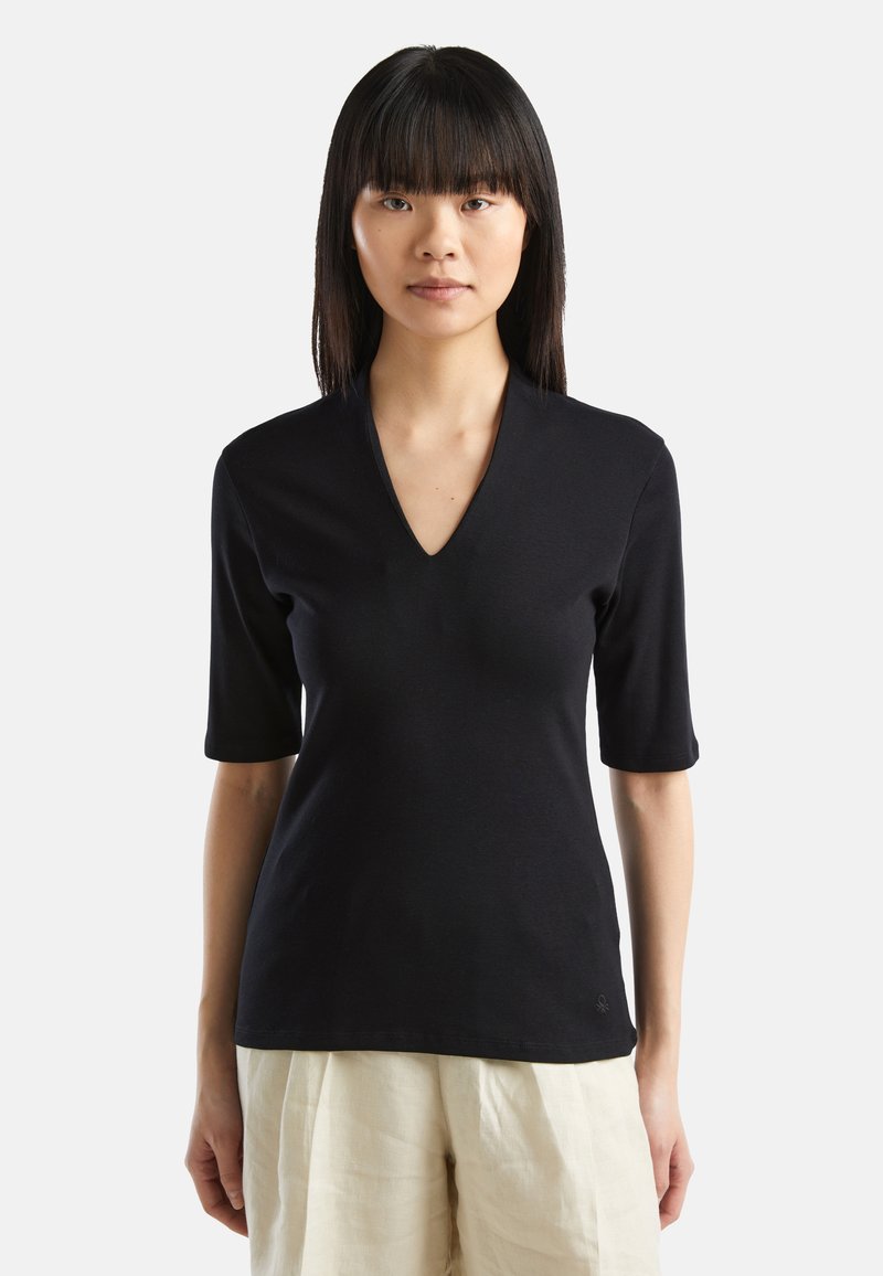 T-Shirt United Colors Of Benetton Donna - Cotone 100% Manica 3/4 Scollo A Barchetta - Foto 8