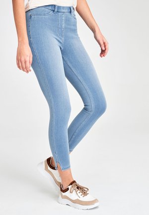 JERSEY CROPPED - Leggings - Trousers - mottled blue