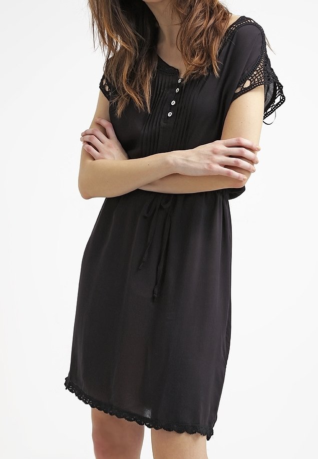 Cream Vestido informal - black