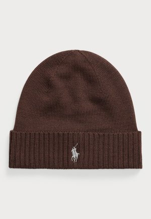 SIGNATURE PONY WOOL BEANIE - Bonnet - burnt brown melange