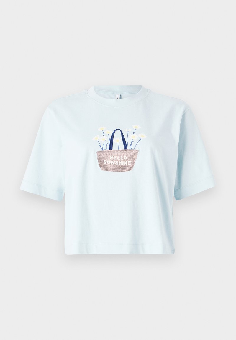 Only T-shirt print lichtblauw