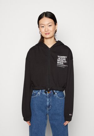 CROP WORLDWIDE ZIP THRU - Sudadera con cremallera - black