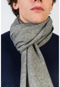 Dalle Piane Cashmere HERRINGBONE - Sjal / Tørklæder - grigio scuro
