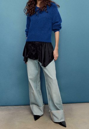 Stradivarius, Pullover - metallic blue