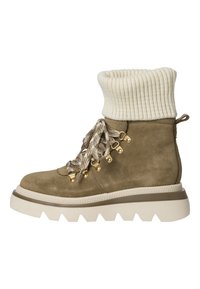 Tamaris Wedge Ankle Boots - olive