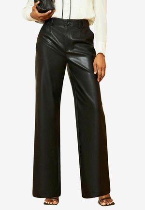Love & Roses WIDE LEG - Stoffhose - black