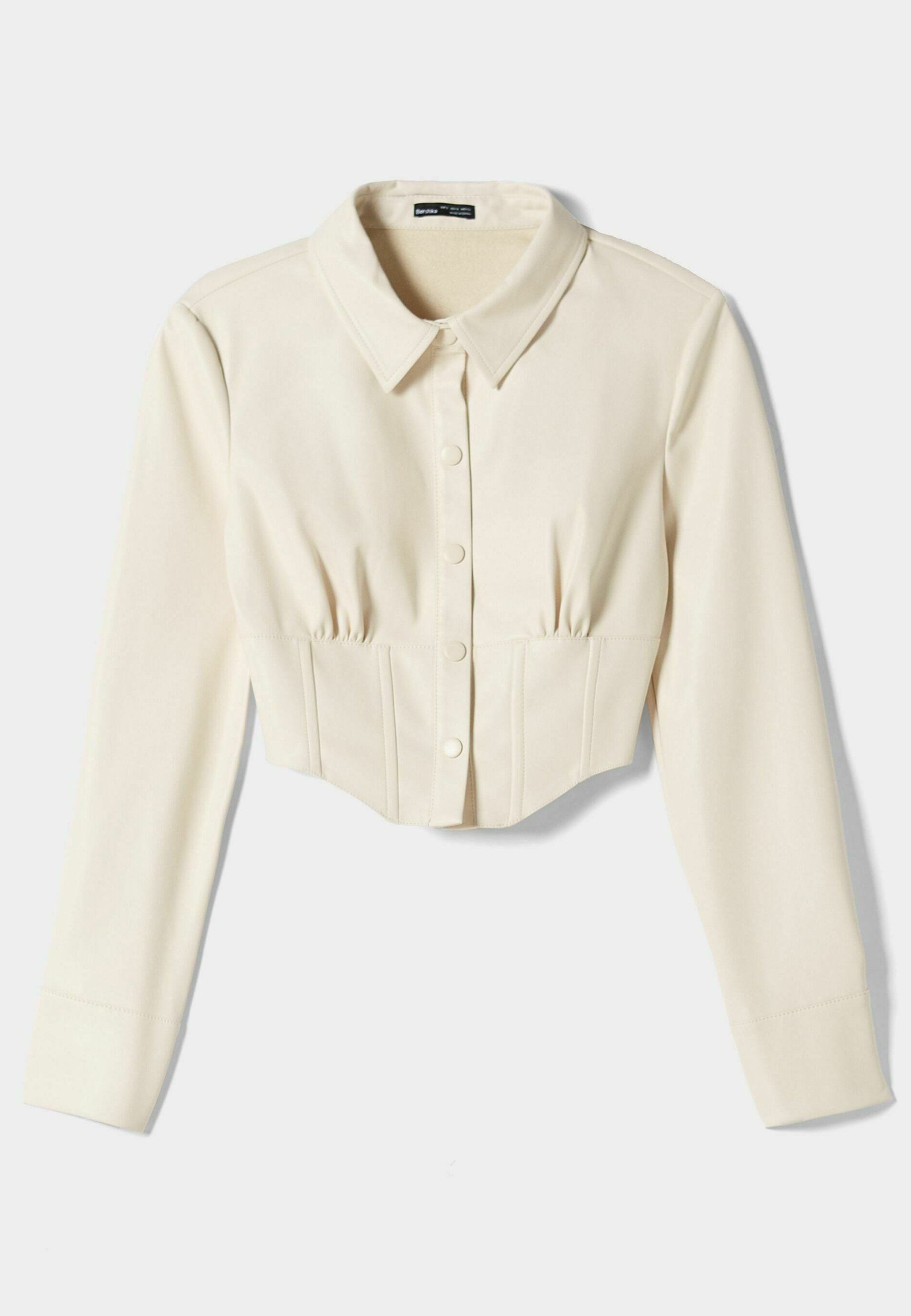 Bershka CORSET STYLE - Overhemdblouse - beige - Zalando.nl