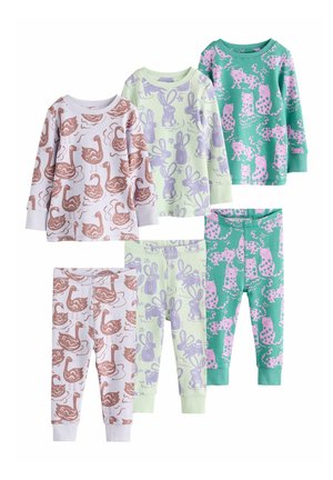 REGULAR FIT - SNUGGLE 3 PACK SET - Pidžamas komplekts - purple green stampy character