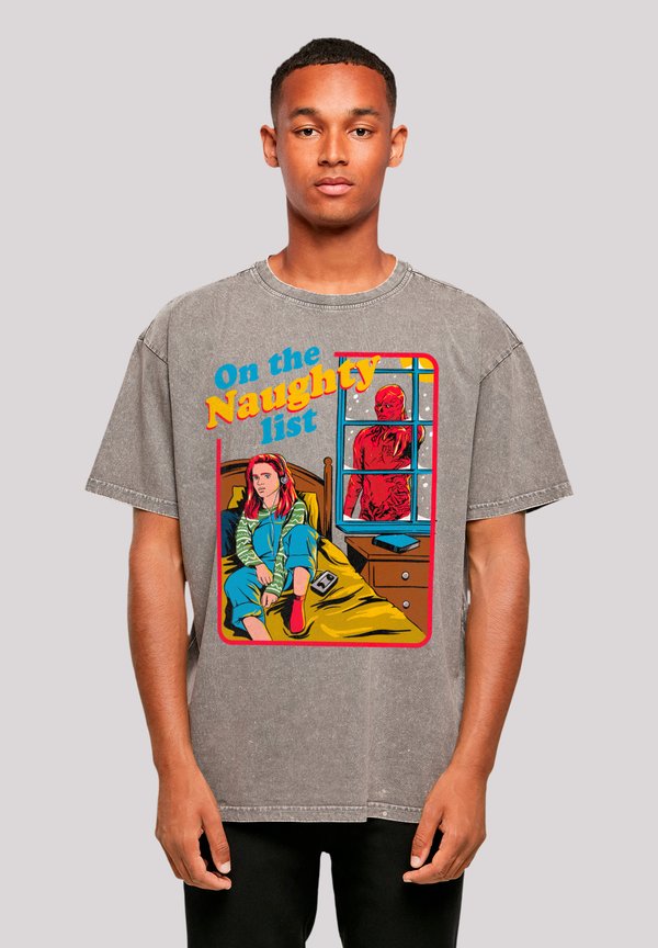 STRANGER THINGS NAUGHTY LIST NETFLIX TV SERIES - T-Shirt print - asphalt