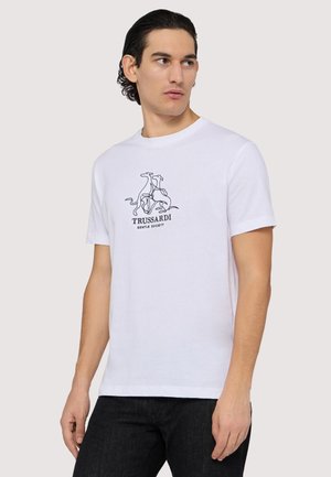 REGULAR FIT CON RICAMO GENTLE SOCIETY - T-shirt con stampa - white siracusa