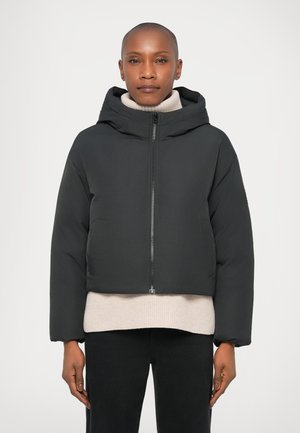 HOODED PUFFER - Down jacket - black