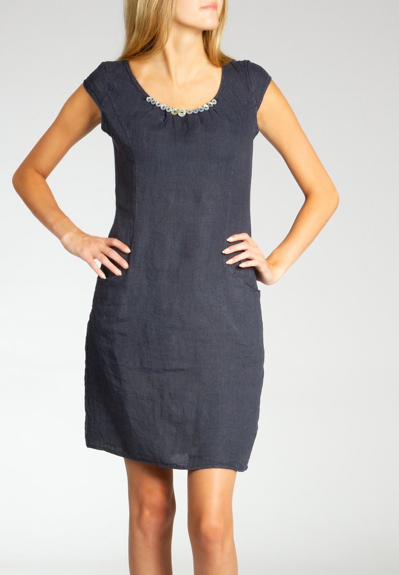 Damen Kleider | Caspar Etuikleiddunkelblau - PK27850 Damen Kleider | Caspar Etuikleiddunkelblau - PK27850