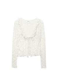 RUFFLED LACE - Blouse - beige